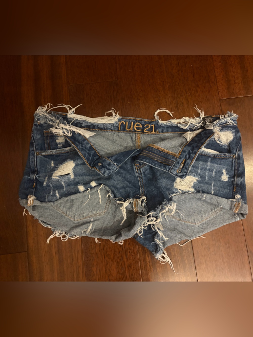 Rue21 Ripped Dark Blue shorts